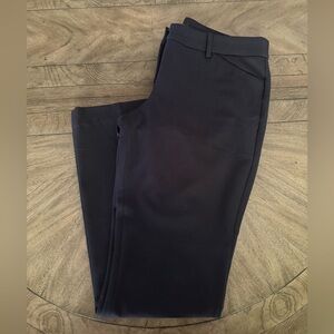 Express Editor Barely Boot Low Rise Pants, Stretchy, Navy, 10 Regular